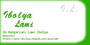 ibolya lami business card